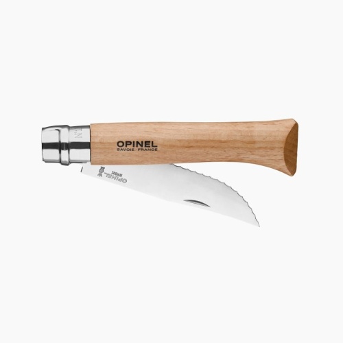 Нож Opinel №12, нержавеющая сталь, рукоять из бука, серрейторная заточка, 002441 фото 8